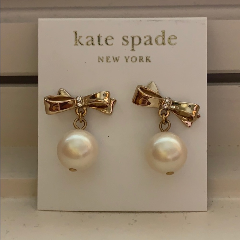 Kate Spade Pearl Bow Earrings
